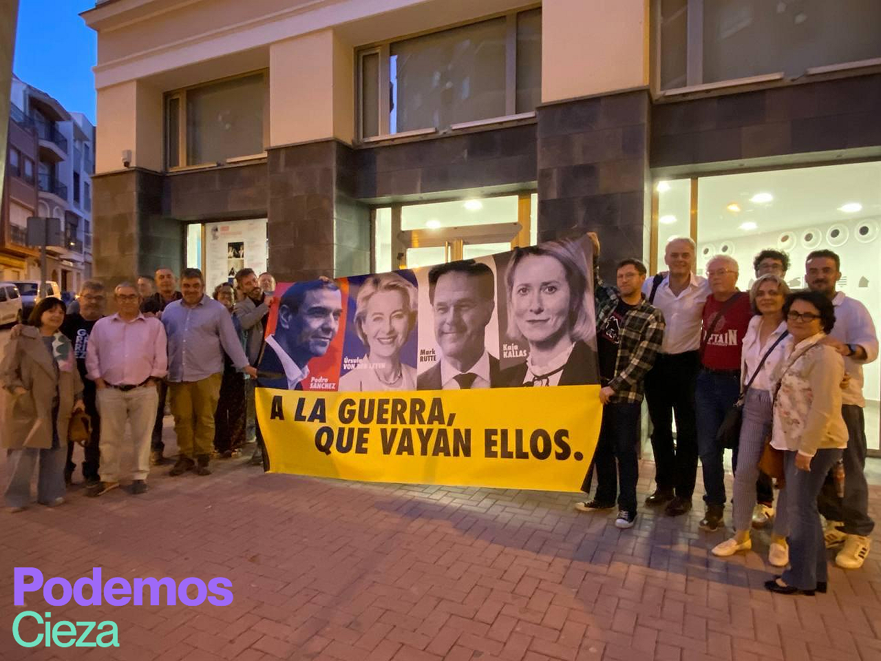 Imagen Nota de prensa de Podemos Cieza No a la guerra junio 2025.